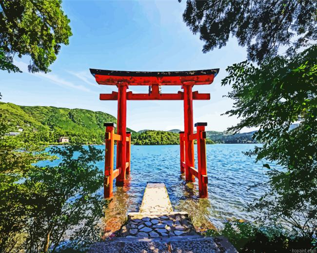 Japan Hakone Shrine Painting By Numberss.png