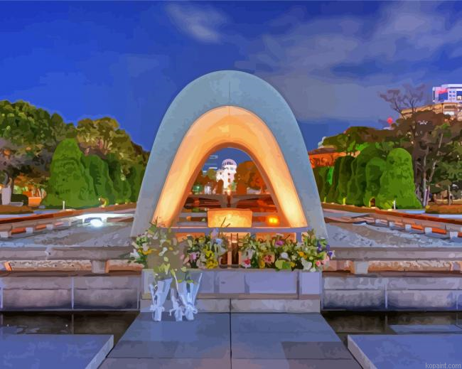 Japan Hiroshima Peace Memorial Park Painting By Numberss.png