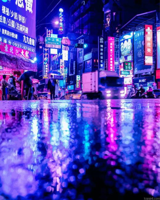 Japan Neon City Painting By Numberss.png