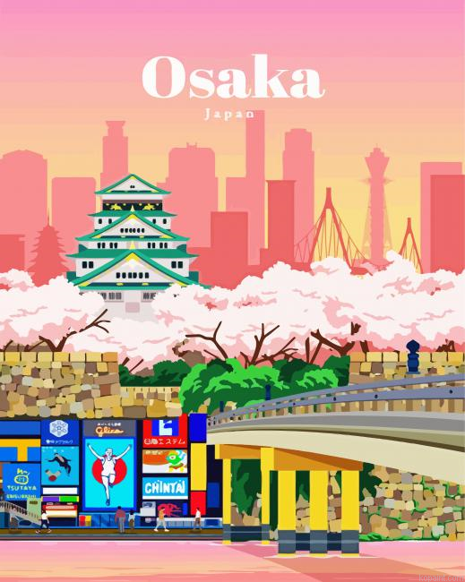Japan Osaka Poster Painting By Numberss.png