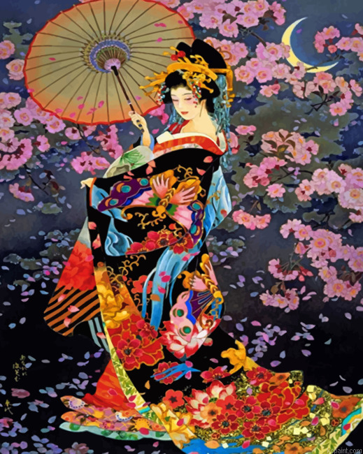 Japanese Classic Woman Painting By Numberss.png