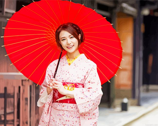 Japanese Kimono Paint By Numbers