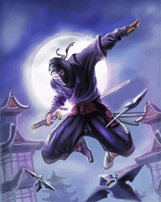 Japanese Ninja Assassin Painting By Numberss.png
