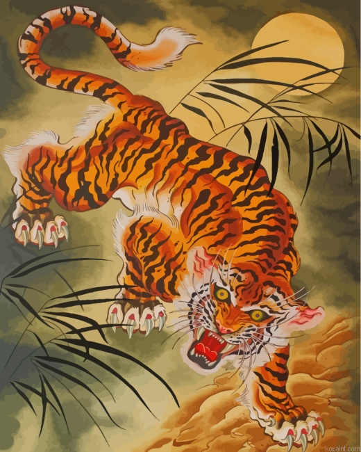 Japanese Tiger Painting By Numberss.png