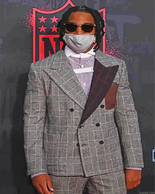 Jaylen Waddle In A Suit Painting By Numberss.png
