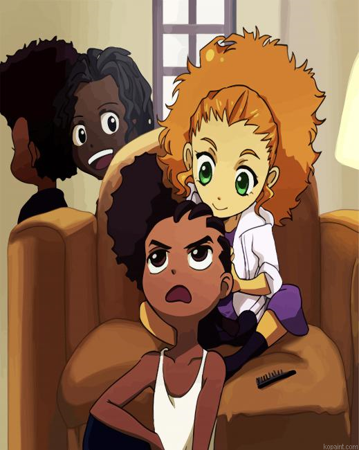 Jazmine And Riley From The Boondocks Paint By Numbers