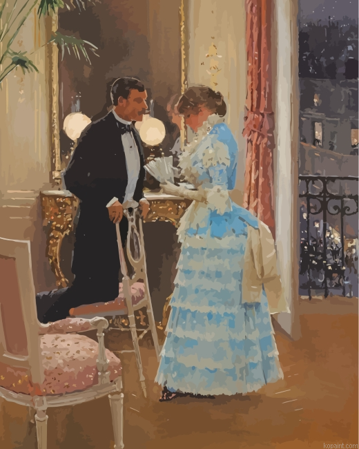 Jean Beraud La Conversation Painting By Numberss.png