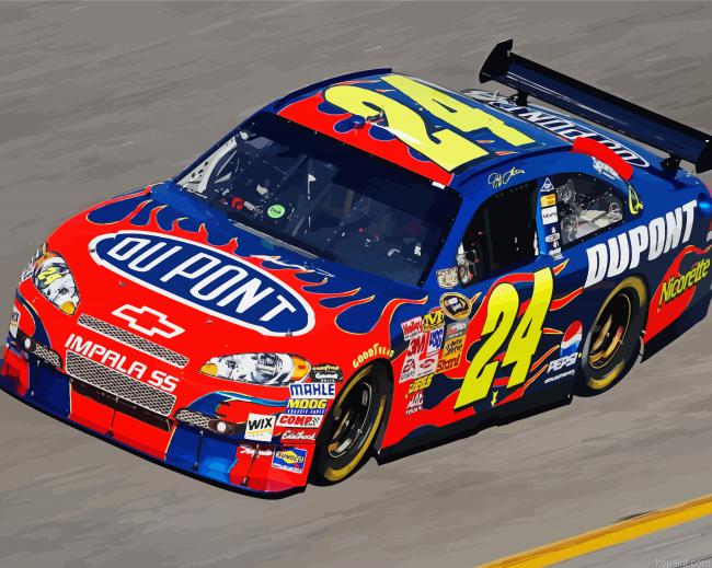 Jeff Gordon Race Car Painting By Numberss.png