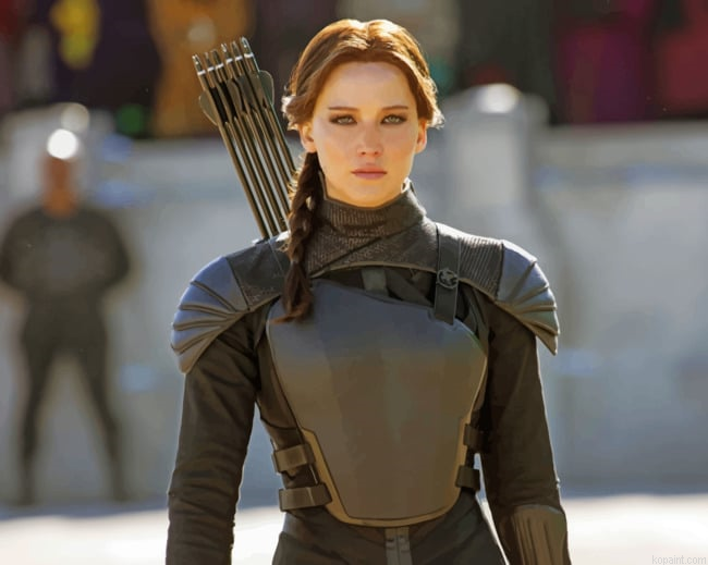 Jennifer Lawrence In The Hunger Games Painting By Numberss.png