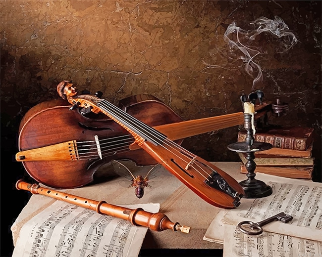 Jewish Music Instruments New Painting By Numberss.png