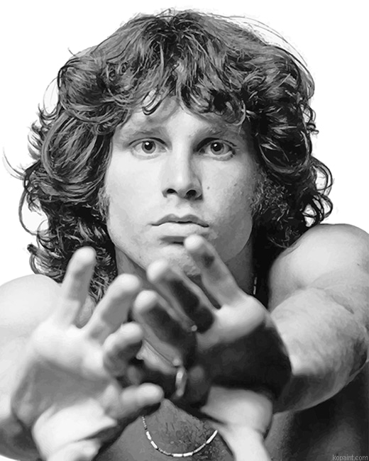 Jim Morrison Black And White New Painting By Numberss.png