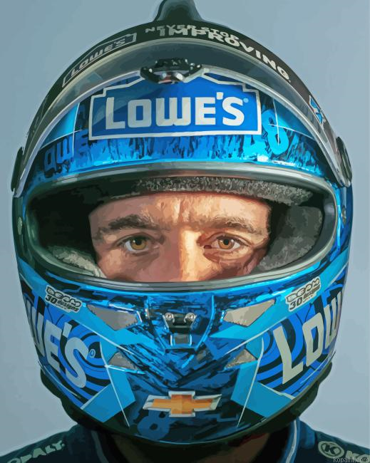 Jimmie Johnson With Helmet Painting By Numberss.png