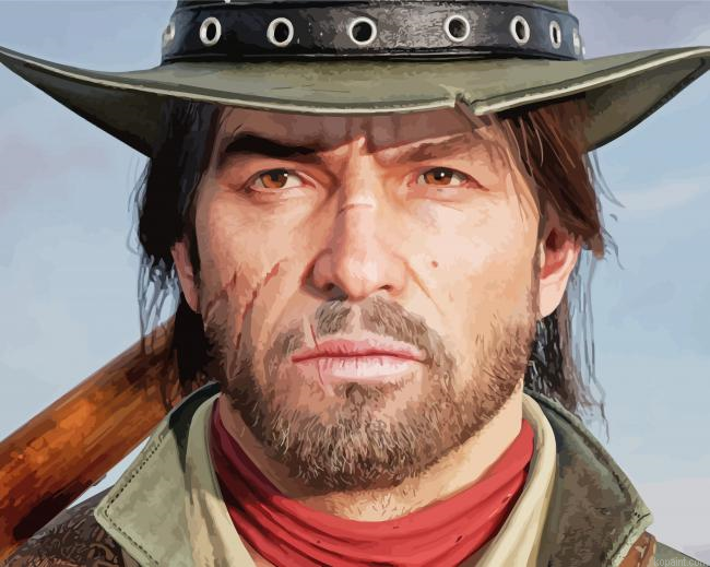 John Marston Game Character Painting By Numberss.png