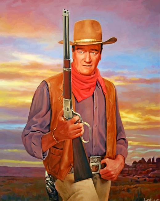 John Wayne Cowboy Painting By Numberss.png