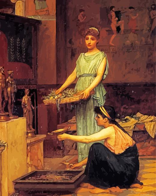 John William Waterhouse The Household Gods Painting By Numberss.png