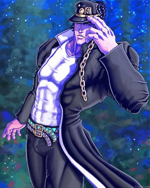 Jojos Bizarre Adventure Jotaro Kujo Painting By Numberss.png