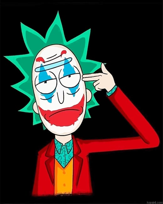 Joker Rick Sanchez New Painting By Numberss.png