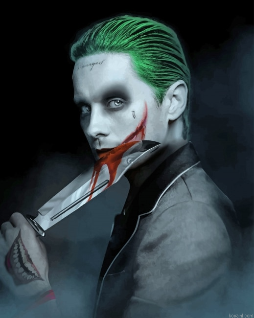Joker Suicide Squad Bloody Face New Painting By Numberss.png