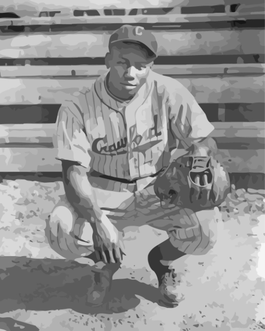 Josh Gibson Black And White Painting By Numberss.png