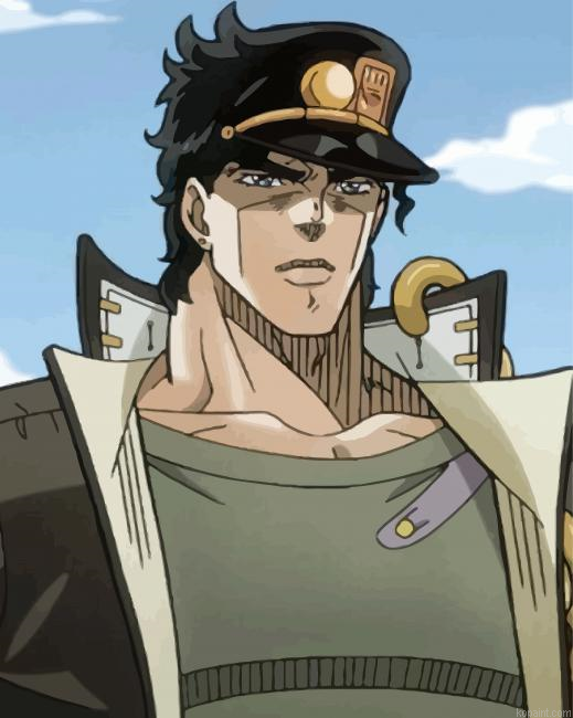 Jotaro Anime Painting By Numberss.png
