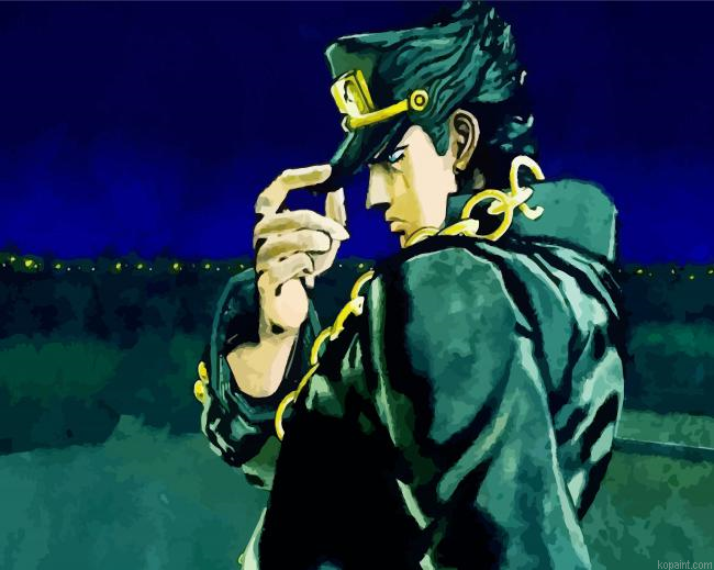 Jotaro Kujo Anime Painting By Numberss.png