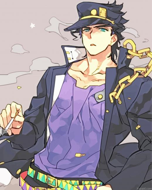 Jotaro Kujo Jojo Paint By Numbers