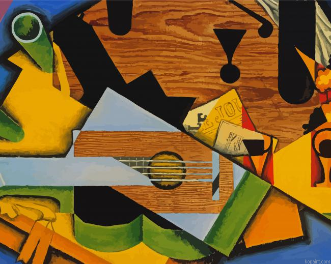 Juan Gris Still Life With Guitar Painting By Numberss.png