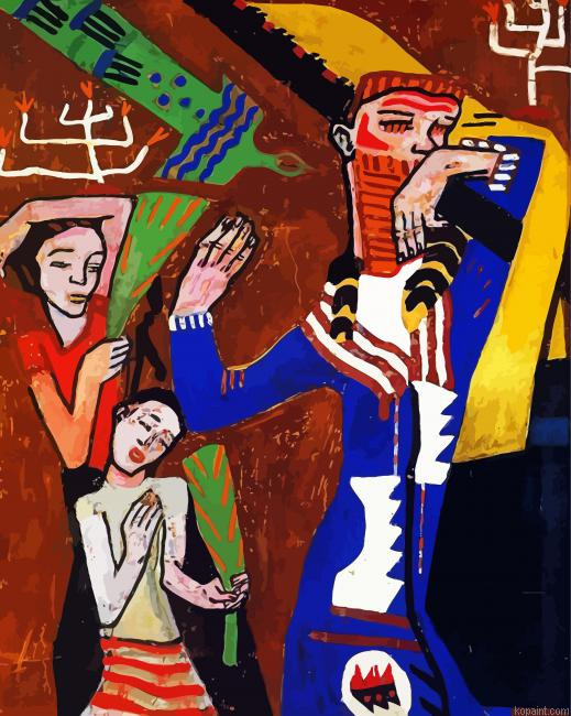 Jubilee Procession Of The Kaiser By Oskar Kokoschka Painting By Numberss.png