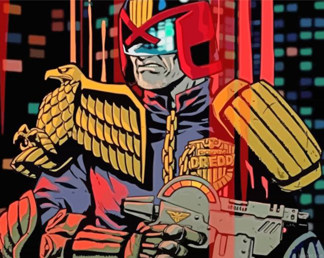 Judge Dredd Hero Painting By Numberss.png