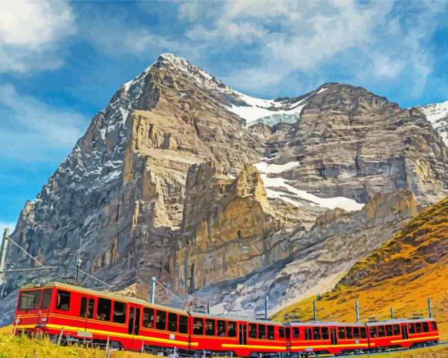 Jungfrau Mount Train Painting By Numberss.png