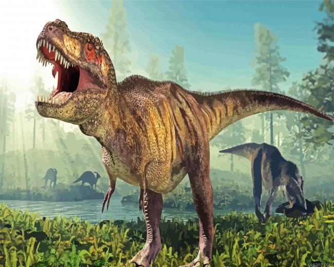 Jurassic Dinosaurs Painting By Numberss.png