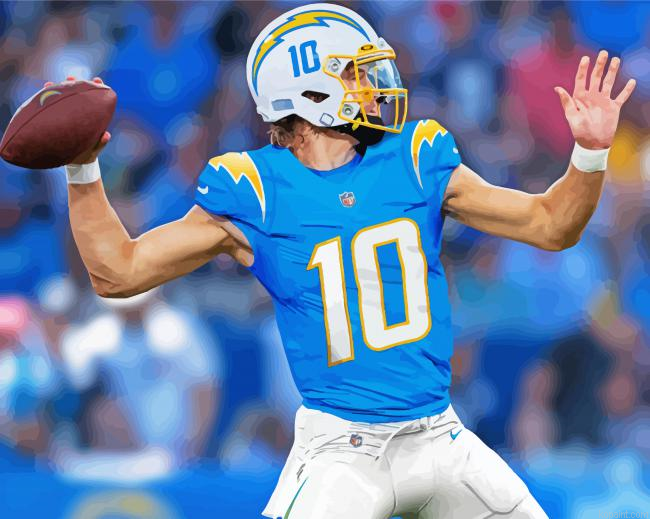 Justin Herbert La Chargers Sport Painting By Numberss.png