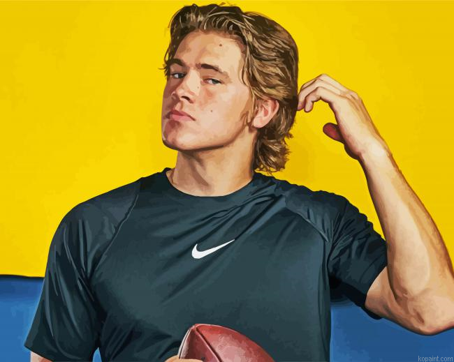 Justin Herbert La Chargers Player Painting By Numberss.png