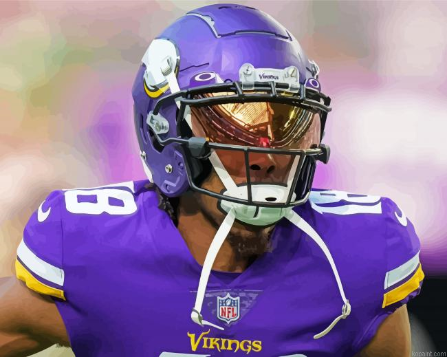 Justin Jefferson Minnesota Vikings Player Painting By Numberss.png