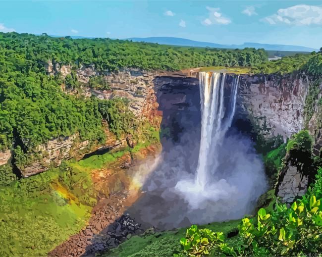 Kaieteur Falls Guyana Painting By Numberss.png