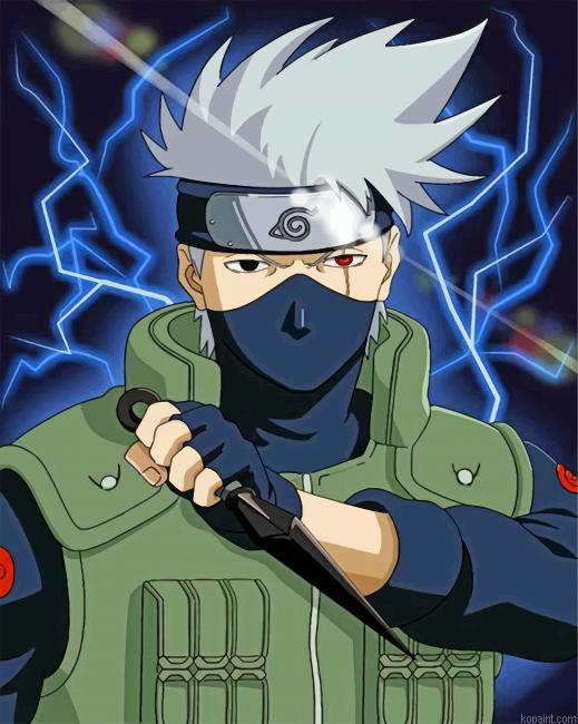 Kakashi Hatake Naruto Painting By Numberss.png