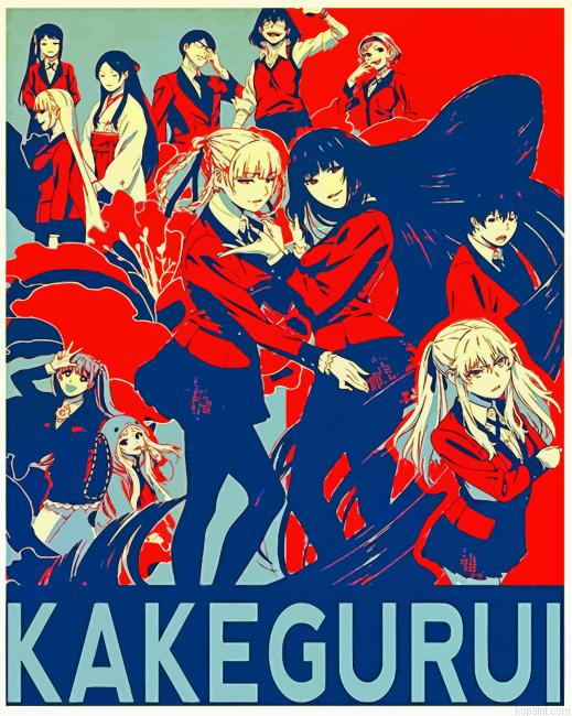 Kakegurui Anime Poster Paint By Numbers