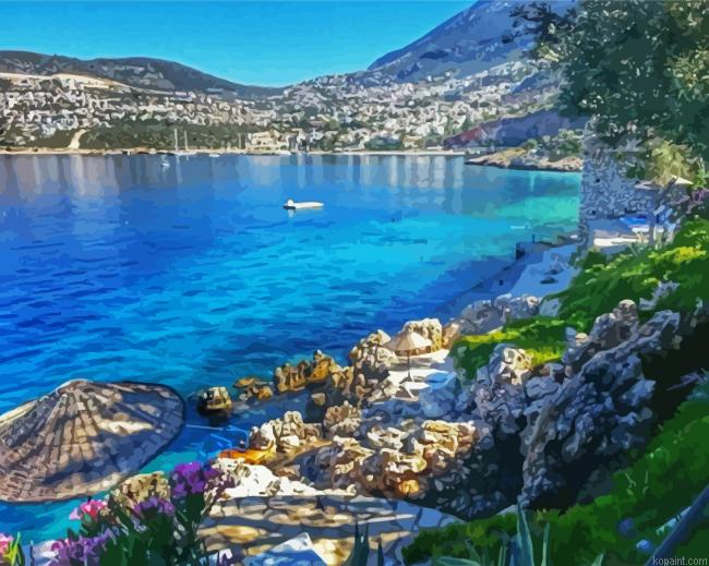 Kalkan Beach Painting By Numberss.png
