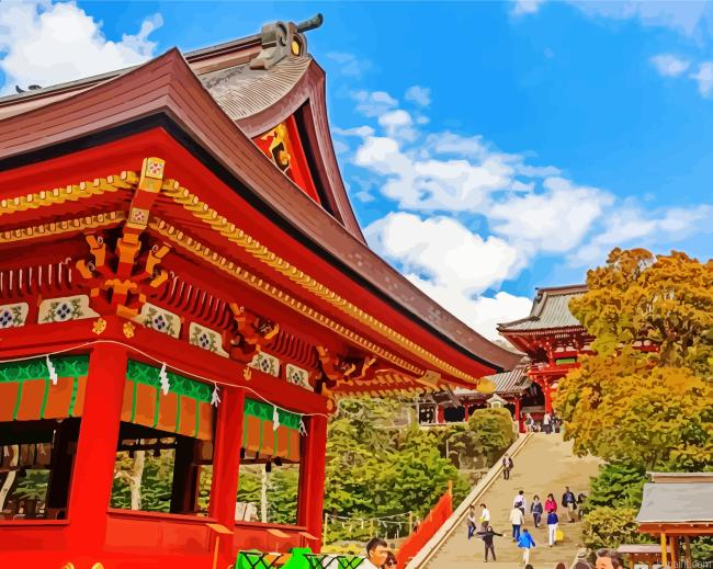 Kamakura Temples Paint By Numbers