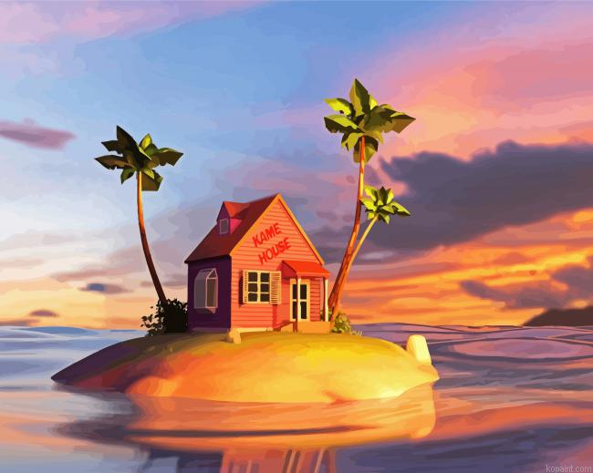 Kame House Dragon Ball Z Painting By Numberss.png