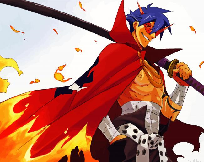 Kamina Gurren Lagann Painting By Numberss.png