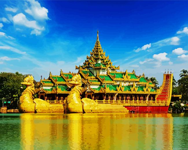 Kandawgyi Lake Yangon Painting By Numberss.png