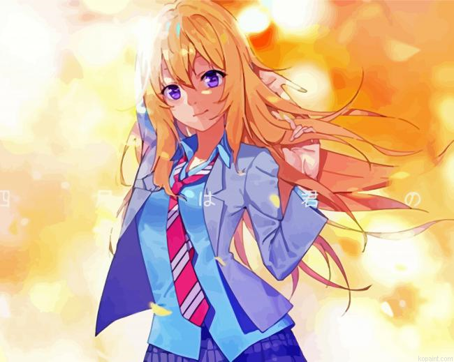Kaori Miyazono Manga Anime Painting By Numberss.png