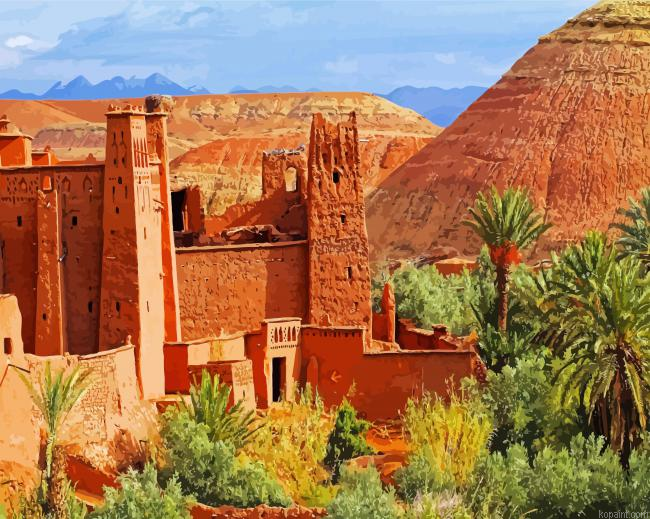 Kasbah Moroccan Atlas Painting By Numberss.png