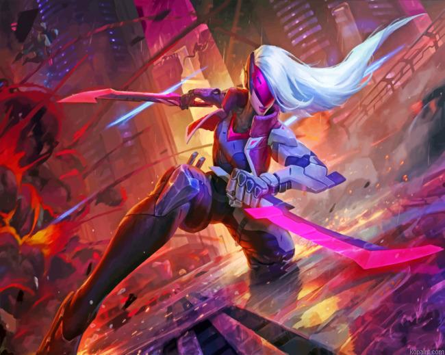 Katarina League Of Legends Painting By Numberss.png