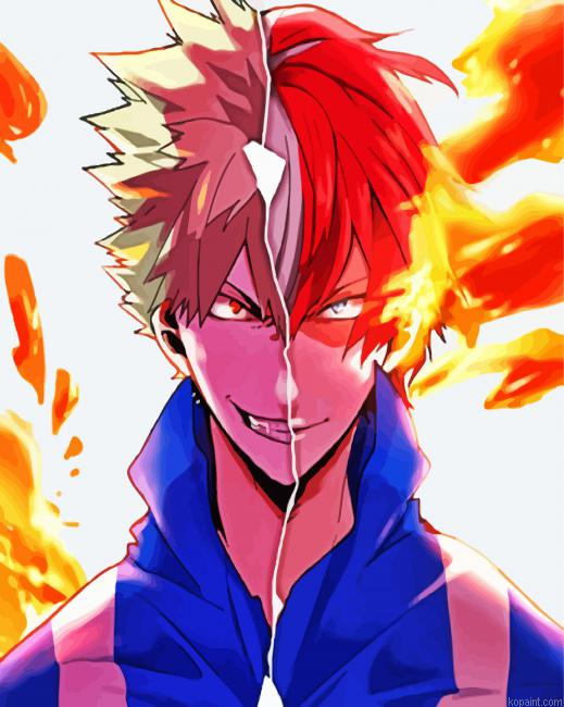 Katsuki Bakugo And Shoto Todorok Painting By Numberss.png
