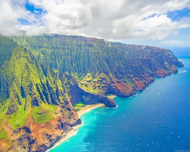 Kauai Beach Hawaii New Painting By Numberss.png