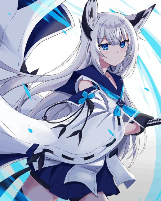 Kawakaze Anime Girl Paint By Numbers