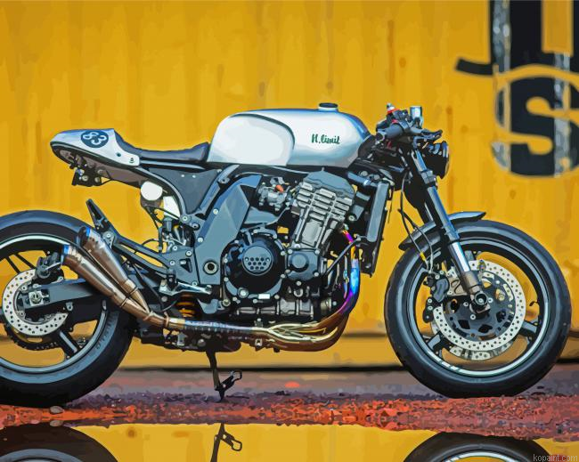 Kawasaki Cafe Racer Paint By Numbers