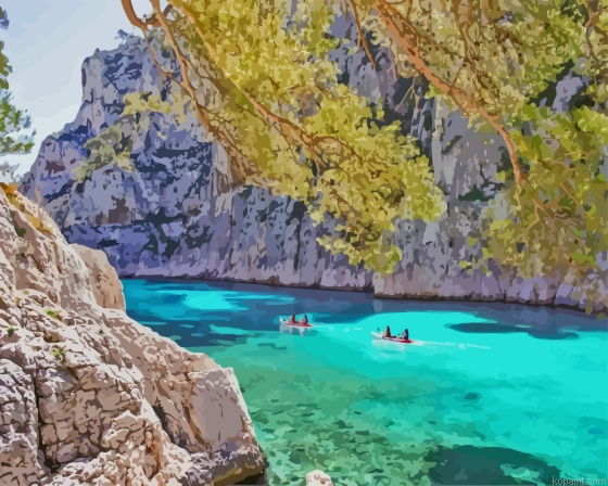 Kayak Calanques Painting By Numberss.png